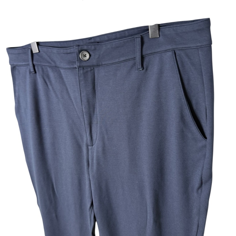 True Classic Navy Blue Casual Chino Pants Size 38 Stretch - Picture 4 of 6